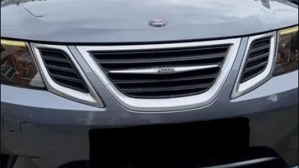 Close-up of a clean, undamaged front grille after repair
